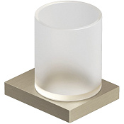 Kludi Vela C Стакан с держателем, подвесной, матовое стекло, цвет: брашированный никель 31975N5