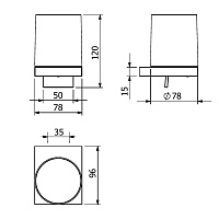 Kludi Vela C Дозатор для мыла, подвесной, с колбой из матового стекла, цвет: оружейная сталь 31976N2