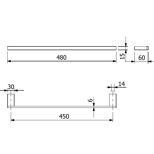 Kludi Vela C Полотенцедержатель 48 см, подвесной, цвет: брашированный никель 31980N5