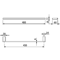 Kludi Vela C Полотенцедержатель 48 см, подвесной, цвет: брашированный никель 31980N5