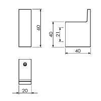 Kludi Vela C Крючок для полотенец подвесной, цвет: брашированная бронза 31984N1