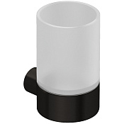 Kludi Vela R Стакан с держателем, подвесной, матовое стекло, цвет: оружейная сталь 58975N2