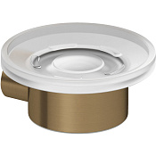 Kludi Vela R Мыльница подвесная, чаша из матового стекла, цвет: брашированная бронза 58985N1