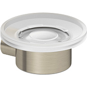 Kludi Vela R Мыльница подвесная, чаша из матового стекла, цвет: брашированный никель 58985N5