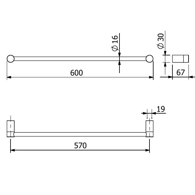 Kludi Vela R Полотенцедержатель 60 см, подвесной, цвет: брашированный никель 58979N5