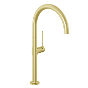 Kludi Reef Смеситель для кухни с поворотным изливом, цвет: брашированное золото 50803N075
