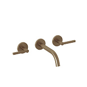 Kludi Nova Fonte Смеситель для раковины встраив., с внут. част., излив 18 см, цвет: браш. бронза PVD 20144N115