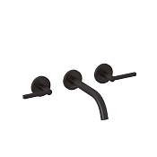 Kludi Nova Fonte Смеситель для раковины встраив., с внутр. часть, излив 18 см, цвет: оружейная сталь 20144N215