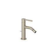 Kludi Nova Fonte Смеситель для биде с донным клапаном, излив 12,5 см, цвет: брашированный никель PVD 20216N515