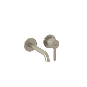 Kludi Nova Fonte Смеситель для раковины встраив., внешняя часть, излив 18 см, цвет: браш. никель PVD 20244N515