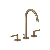 Kludi Nova Fonte Смеситель для раковины на 3 отверстия, без д/к, излив 17 см, цвет: браш. бронза PVD 20143N115