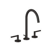 Kludi Nova Fonte Смеситель для раковины на 3 отв., без д/к, излив 17 см, цвет: оружейная сталь PVD 20143N215