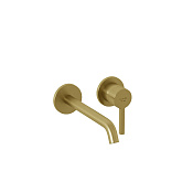 Kludi Nova Fonte Смеситель для раковины встраив., внешняя часть, излив 22 см, цвет: браш. золото PVD 20245N015