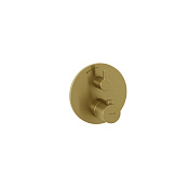 Kludi Nova Fonte Термостат для душа встраиваемый, на 1 потреб., внеш. часть, цвет: браш. золото PVD 20885N015