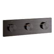 Kludi Pushtronic Термостат для душа встраив., на 2 потреб., с внутр. частью, цвет: оружейная сталь 38300N2-00