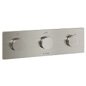 Kludi Pushtronic Термостат для душа встраив., на 2 потреб., с внутр. частью, цвет: браш. никель PVD 38300N5-00