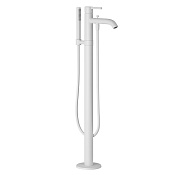 Kludi Nova Fonte Смеситель для ванны напольный с душевым набором, излив 21 см, цвет: белый матовый 385905315