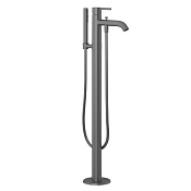 Kludi Nova Fonte Смеситель для ванны напольный с душ. наб., излив 21 см, цвет: оружейная сталь PVD 38590N215