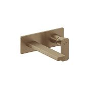 Kludi Renon Смеситель для раковины встраиваемый, внешняя часть, излив 19 см, цвет: браш. бронза PVD 42244N175