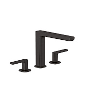 Kludi Renon Смеситель для раковины на 3 отверстия, с д/к, излив 18 см, цвет: оружейная сталь PVD 42393N275