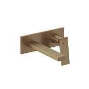 Kludi Decus Смеситель для раковины встраиваемый, внешняя часть, излив 19 см, цвет: браш. бронза PVD 54244N175