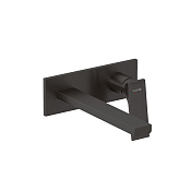 Kludi Decus Смеситель для раковины встраиваемый, внеш. часть, излив 22 см, цвет: оружейная сталь PVD 54245N275