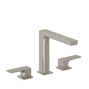 Kludi Decus Смеситель для раковины на 3 отверстия, с д/к, излив 18 см, цвет: браширован. никель PVD 54393N575