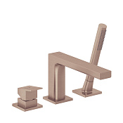 Kludi Decus Смеситель на борт ванны на 3 отв., без излива, с ручным душем, цвет: браш. бронза PVD 54448N175