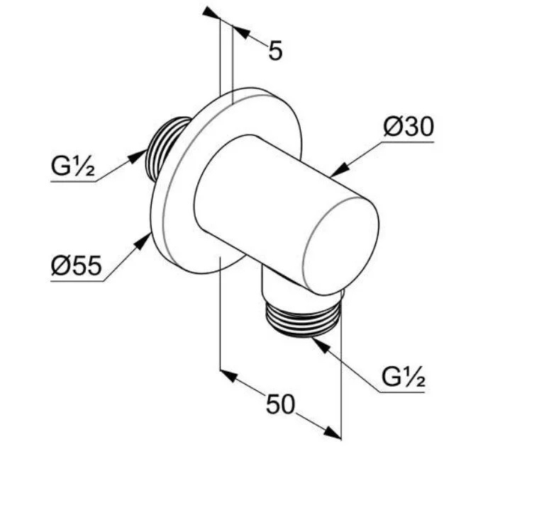 Kludi A-QA Шланговое подключение, цвет: брашированное золото PVD 65547N0-00