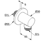 Kludi A-QA Шланговое подключение, цвет: брашированное золото PVD 65547N0-00