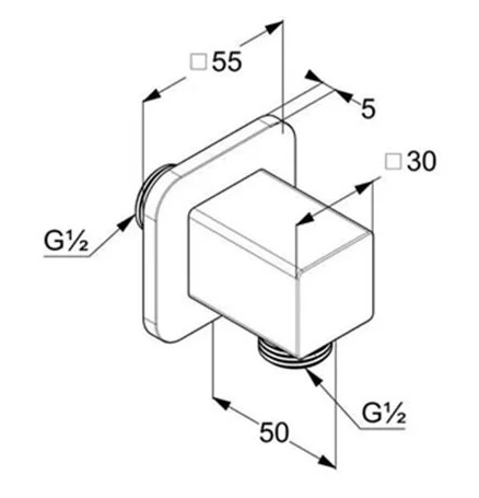Kludi A-QA Шланговое подключение, цвет: брашированная бронза PVD 65548N1-00