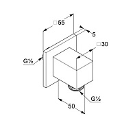 Kludi A-QA Шланговое подключение, цвет: брашированный никель PVD 65549N5-00