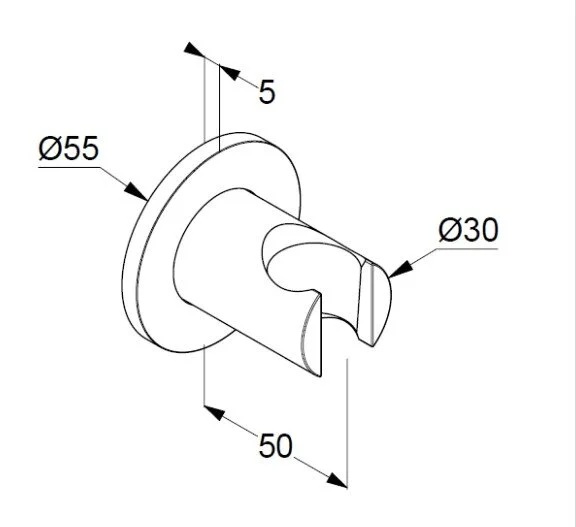 Kludi A-QA Держатель для ручного душа, цвет: хром 6555705-00