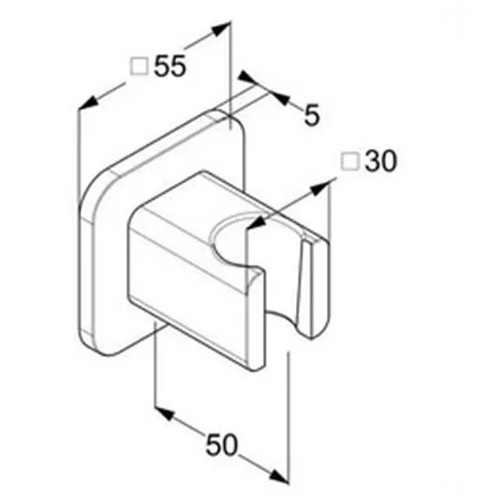 Kludi A-QA Держатель для ручного душа, цвет: хром 6555805-00