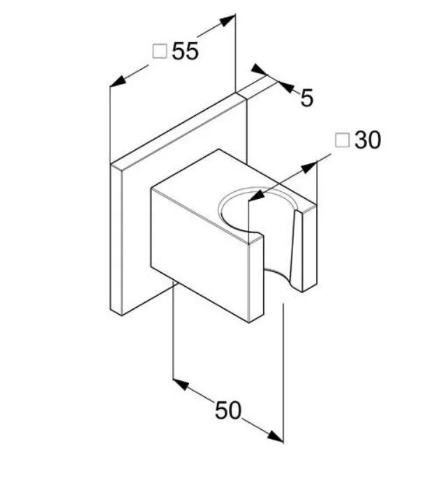 Kludi A-QA Держатель для ручного душа, цвет: хром 6555905-00