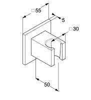 Kludi A-QA Держатель для ручного душа, цвет: хром 6555905-00