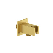 Kludi A-QA Шланговое подключение с держателем для душа, цвет: брашированное золото PVD 65569N0-00