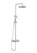 Kludi Logo Душевая стойка: термостат, без илива, руч. и верх. душ, держатель для душа, цвет: хром 6808205-00