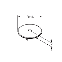 Kludi Tasso Крышка для сифона, цвет: брашированное золото PVD 71370N0-00