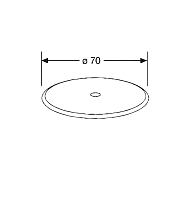 Kludi Tasso Крышка для сифона, цвет: брашированное золото PVD 71520N0-00