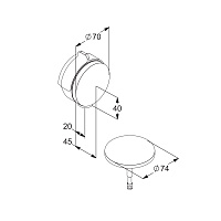 Kludi Rotexa Декоративный комплект для слива-перелива, цвет: брашированная бронза PVD 71826N1-00