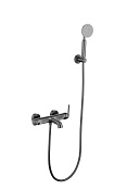 Boheme Eterna Смеситель для ванны с душевым набором: ручной душ, шланг, держатель, цвет: gun metall 173-GM