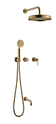 Boheme Eterna Душевой комплект встраиваемый: смеситель, излив, ручной и верхний душ, цвет: bronze 174-2-BR
