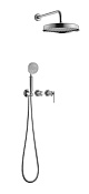 Boheme Eterna Душевой комплект встраив.: смеситель, без излива, руч. и верх. душ, цвет: nickel brush 174-NB