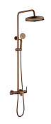 Boheme Eterna Душевая стойка: смеситель, излив, ручной и верхний душ, шланг, цвет: brushed bronze 178-BRB