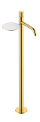 Boheme Stick Spirale Смеситель для раковины напольный, полка, излив 25,8 см, цвет: gold 120-GG.4