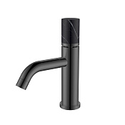 Boheme Stick Смеситель для раковины, без д/к, излив 13,5 см, цвет: shine gun metall/mramor black 121-SGM-MR-B