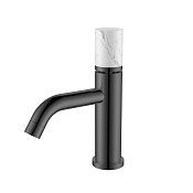 Boheme Stick Смеситель для раковины, без д/к, излив 13,5 см, цвет: shine gun metall/mramor white 121-SGM-MR-W