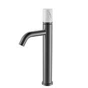 Boheme Stick Смеситель для раковины высокий, без дон. клапана, излив 13,5 см, цвет: shine gun metall 122-SGM-MR-W