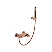 Boheme Stick Spirale Смеситель для ванны с душ. наб.: руч. душ, шланг, держ., цвет: copper brushed 123-CB.4